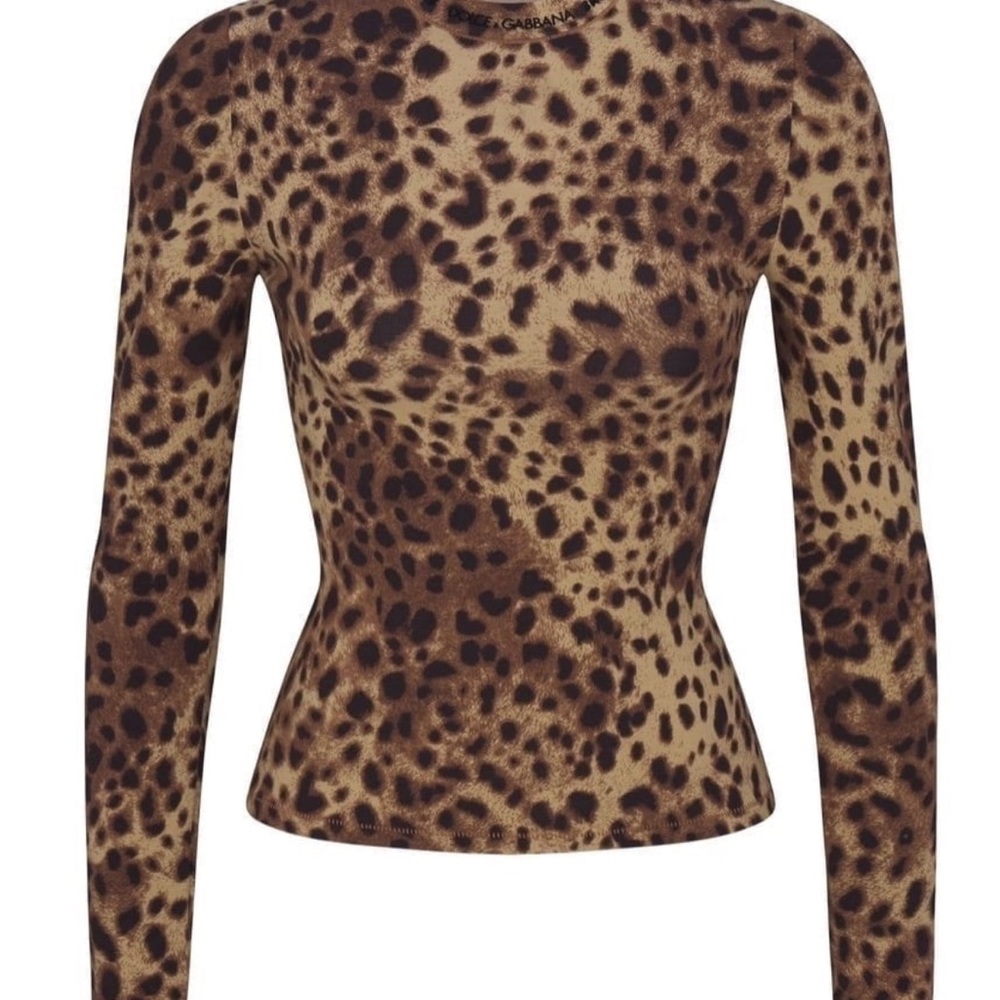 SKIMS DOLCE GABBANA COTTON JERSEY LONG SLEEVE T-SHIRT